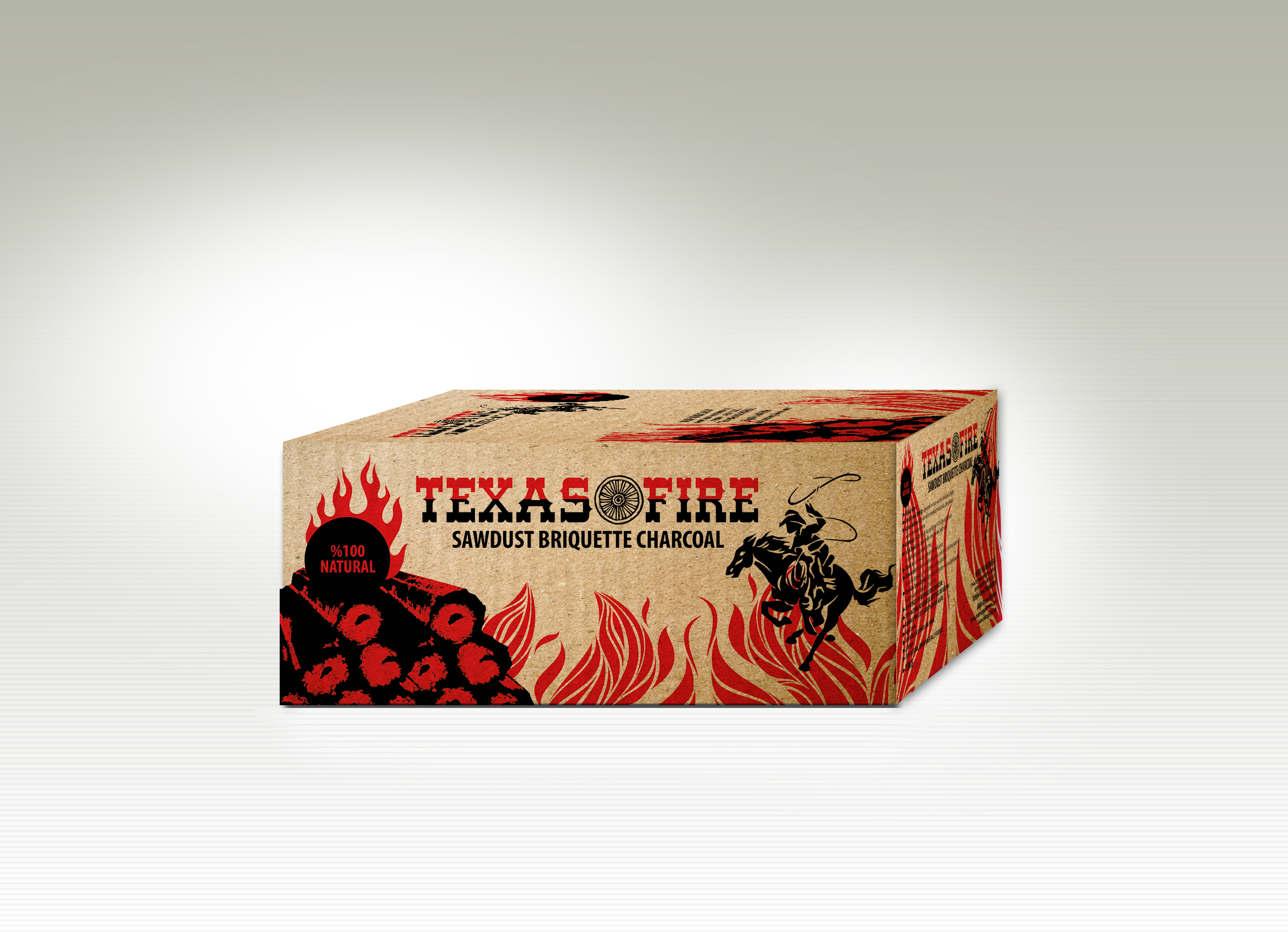 Texas Fire Pres Mangal Kömürü